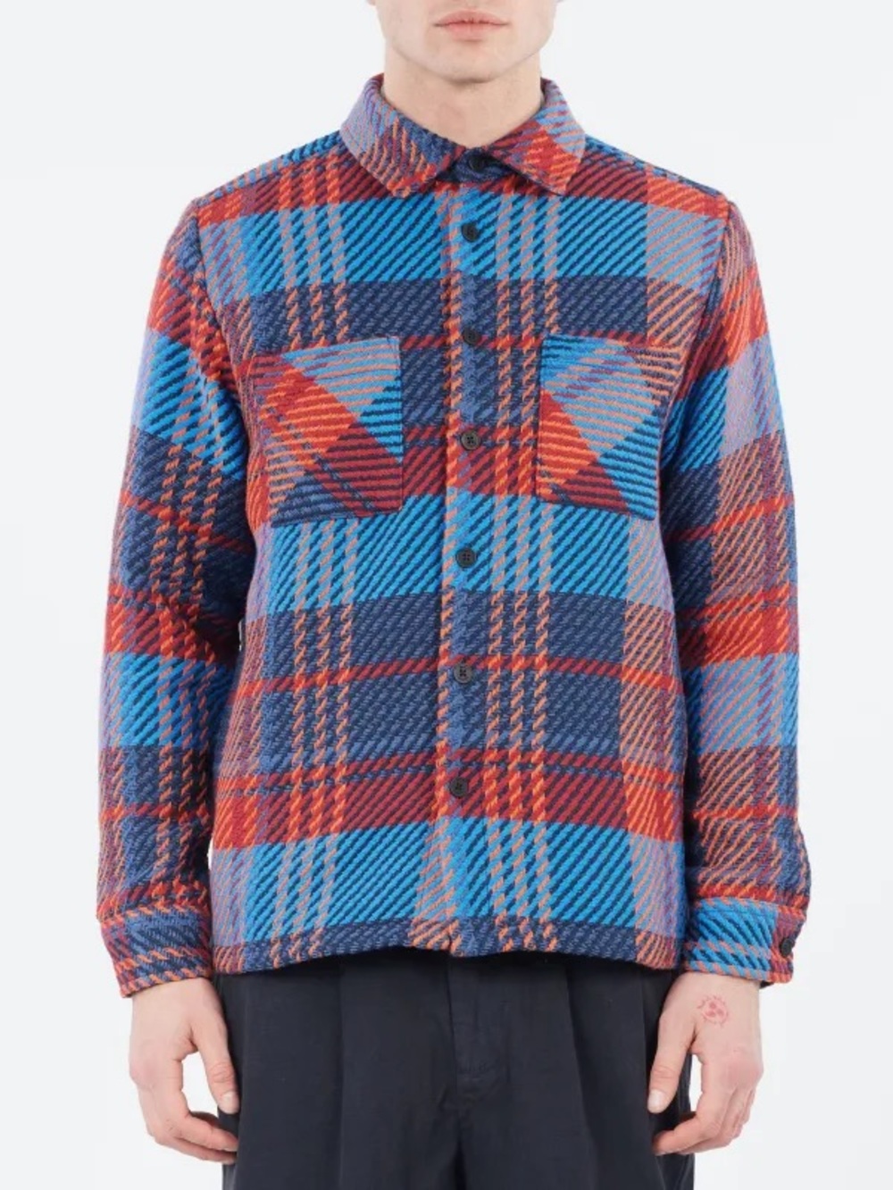 Wax London Whiting Pike Overshirt Check Small Regular